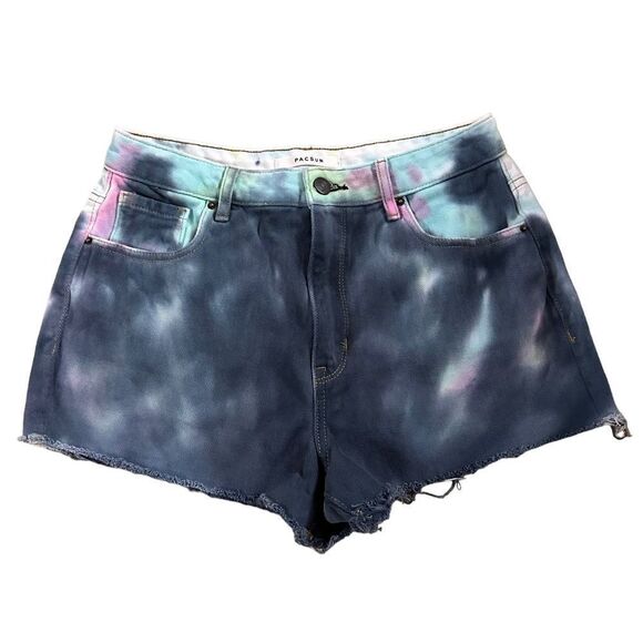 PacSun ~ High Rise Festival Tie Dye Cutoff shorts ~ size 27 - Picture 1 of 12